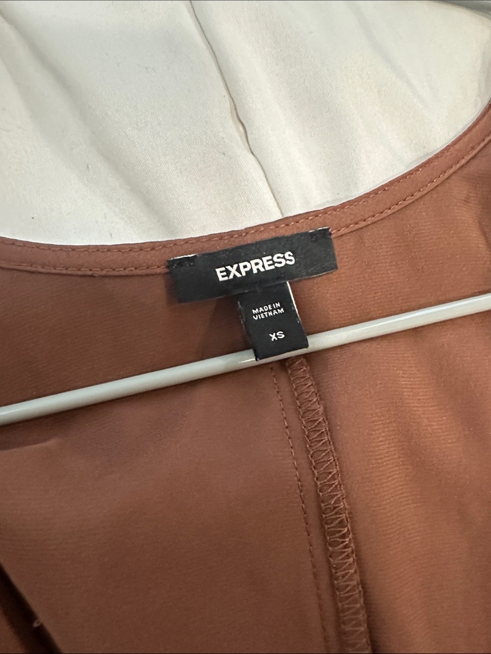 Express Women's Rust-Brown Wrap Blouse - Picture 2 of 2